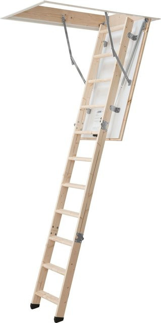 Dolle Bodentreppe Kompakt Set aus Fichtenholz in Beige, B/T: 141 x 70 cm, Höhe bis 285 cm, U-Wert 1,3 W/(m²K) - Bild 1