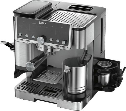 Ninja Luxe Café Pro Siebträger-Espressomaschine ES701EU in Schwarz und Silber