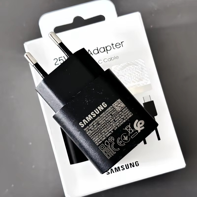 Samsung 25W USB-C Ladegerät Superschneller Ladeadapter in Schwarz für Galaxy S25 S24 Ultra S23 S22 Plus S21 S20 FE Note 10 20 Ultra - Bild 2
