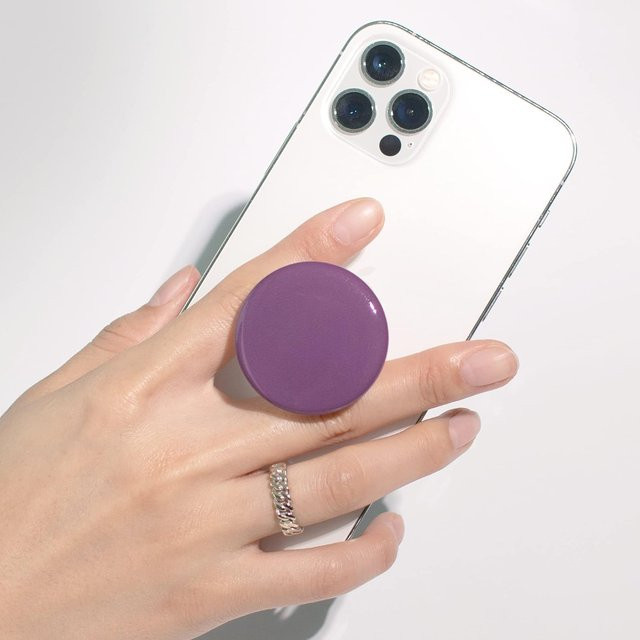 Popped Macaron Telefon-Halterung im koreanischen Stil, ausziehbar und klappbar, Farbe: Lila - Bild 1
