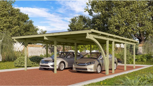 Karibu Doppelcarport Twin Carport Two KDI - Bild 1