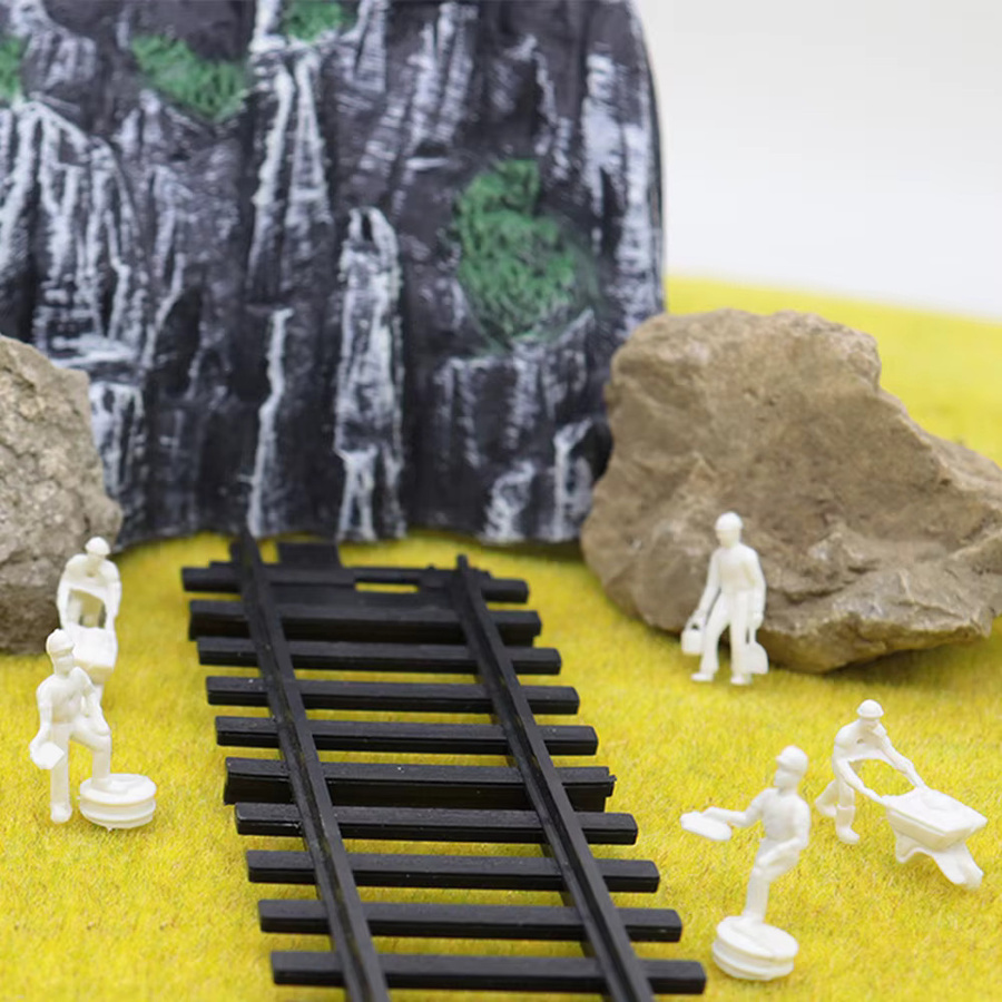 TERAYSUN Ho Miniatur Eisenbahn Zug Figuren, 25-teiliges Set, 1:87, unbemalte Menschen - Bild 4