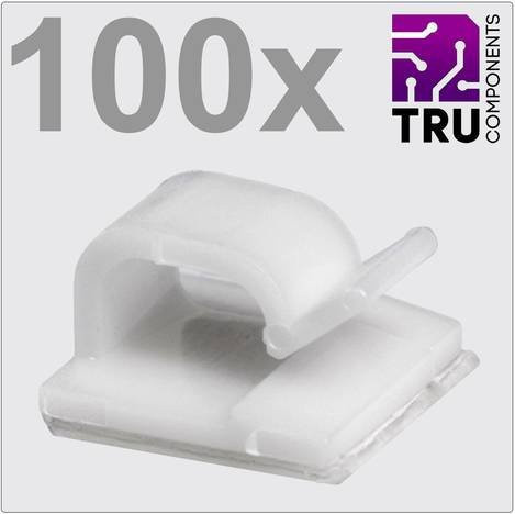 3M Kabelclip selbstklebend Weiß 100 Stück für Bündel-Durchmesser 1 bis 7mm - Bild 1