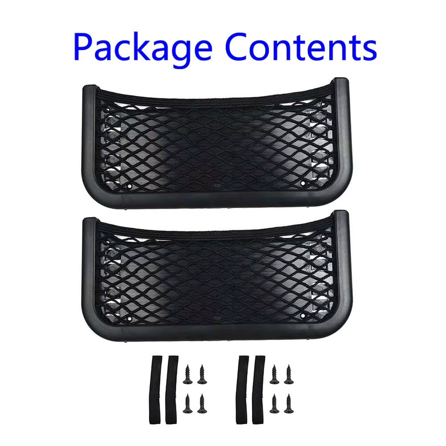 NIGHTKIST Auto Organizer Set aus ABS in Schwarz, 2er Pack Aufbewahrungstasche und Telefonhalter mit Befestigungsschrauben, B: 25,2 cm, H: 12 cm - Bild 4