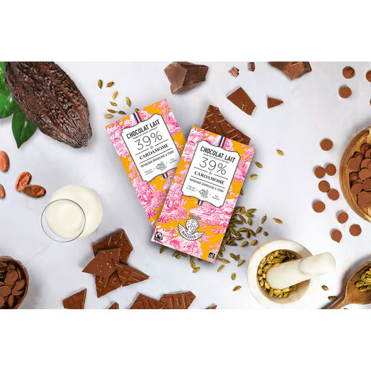 Maison Bonange Bio-Vollmilchschokolade Kardamom 80 g - Bild 2