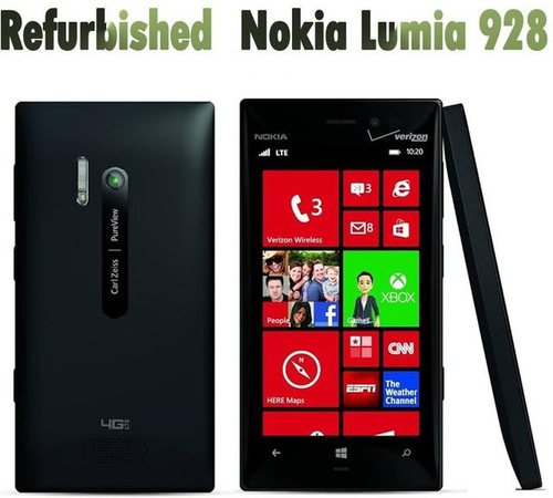 Generalüberholtes Nokia Lumia 928 Smartphone Schwarz mit 32 GB Speicher, 4,5 Zoll Display und 8,7 MP Kamera