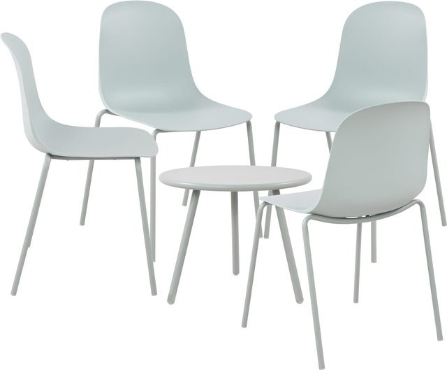 CLP 4er Sitzgruppe Berdin Garten-Set mit 4 stapelbaren Stühlen und 1 Tisch, wetterfestes Outdoor-Set für deinen Garten - Bild 1