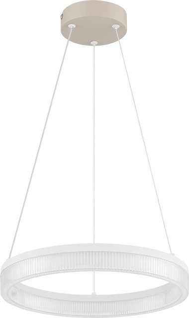 Globo Lighting Hängeleuchte MARLENNE in Weiß und Beige aus Metall und Kunststoff, Höhe: 150 cm, Durchmesser: 33 cm - Bild 1