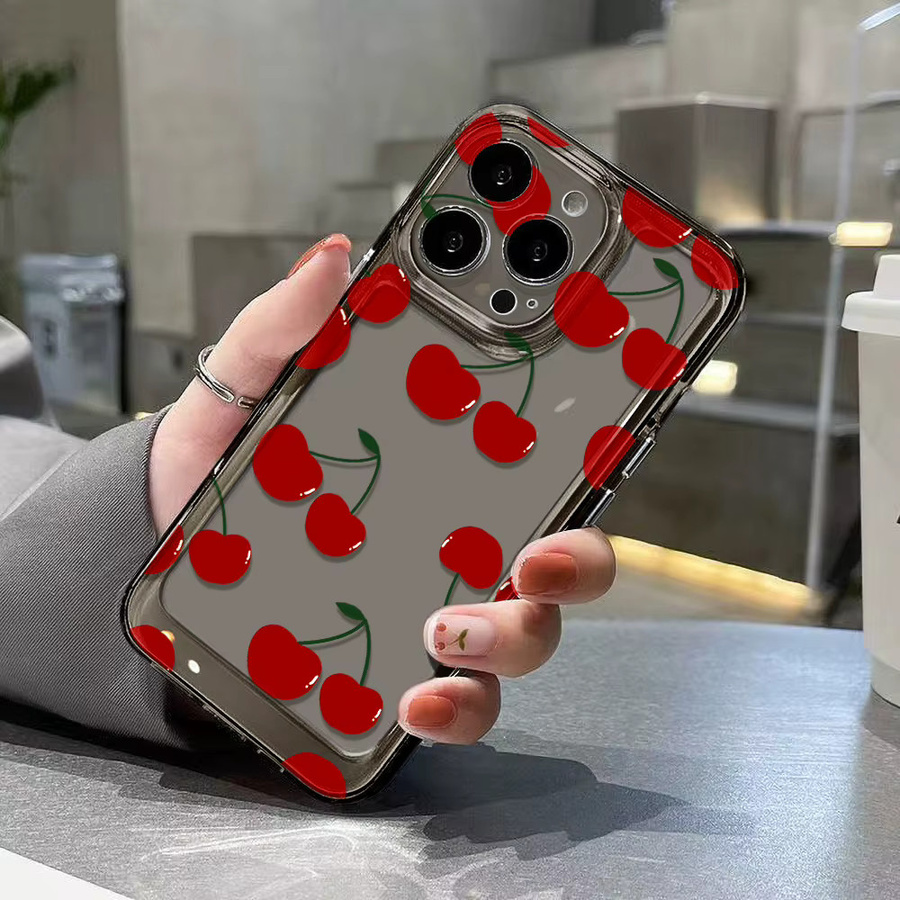 Transparente Kirsche Handyhülle von AKABEILA für iPhone 11 12 13 14 15 Pro Max und weitere Modelle - Bild 2