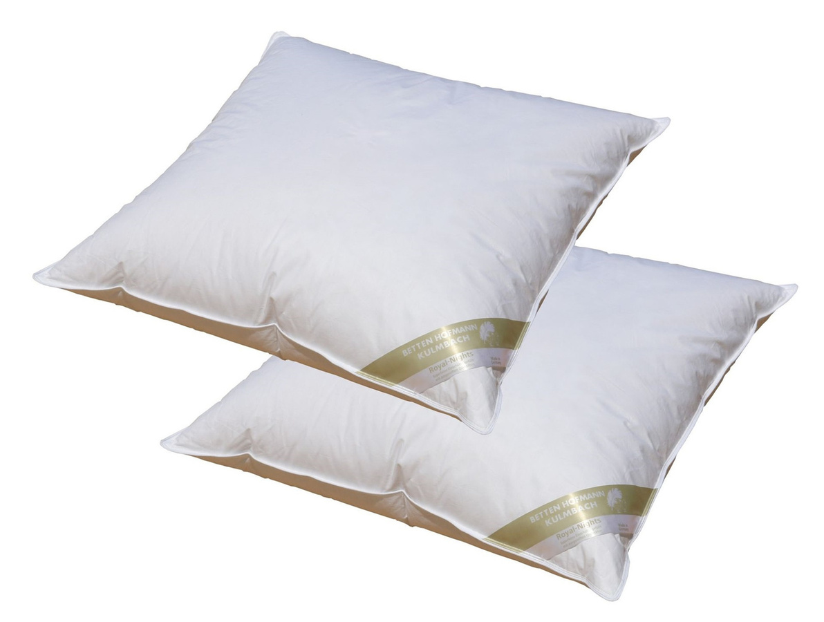 Betten Hofmann Luxus 3-Kammer-Kopfkissen mit weicher Daunenhülle in Weiß, B/H: 80 x 80 cm - Bild 1