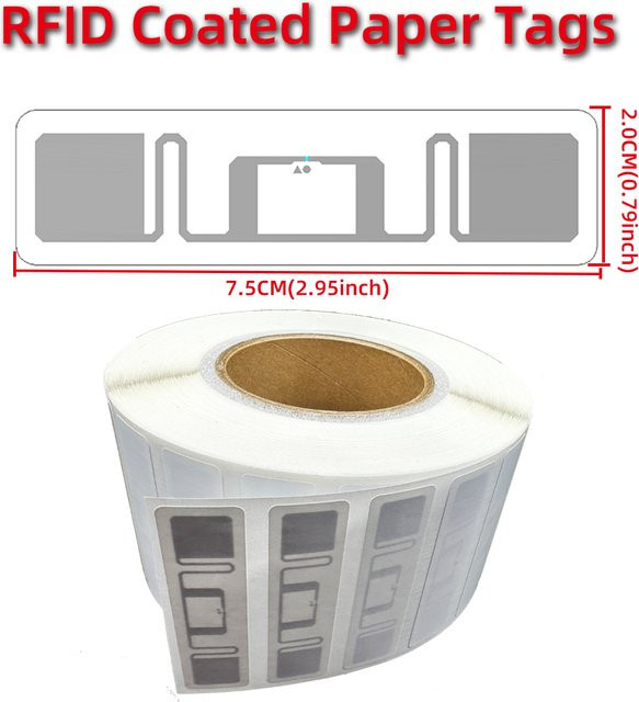 SZGHR UHF RFID Aufkleber mit Alien H9 Chip, 860-960MHz EPC Gen2 ISO18000 6C Nass Inlay, 10 Stück, Weiß - Bild 1