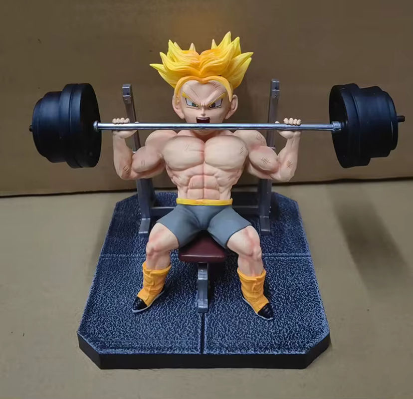 Bandai Dragon Ball Z Sammelfigur Trunks Vegeta Goku Bodybuilding Fitness Motiv in Mehrfarbig - Bild 2