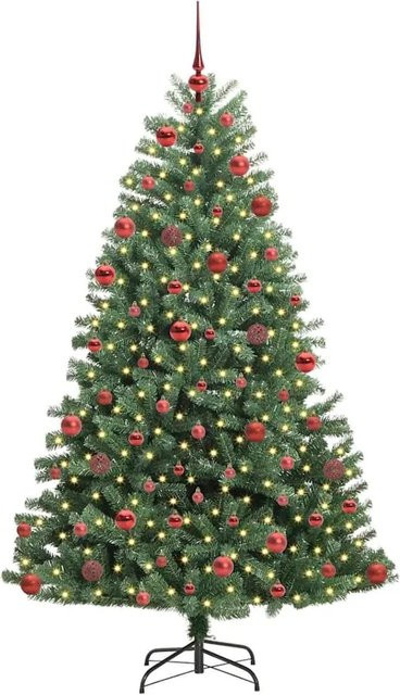 vidaXL Künstlicher Weihnachtsbaum mit 300 LEDs, Grün, Höhe: 180 cm - Bild 1