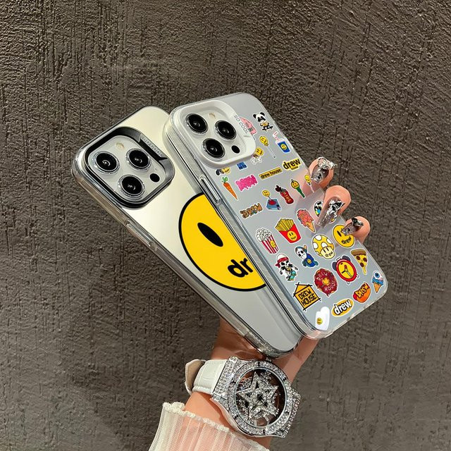 J-Justin Stoßfeste Handyhülle im Justin Bieber Drews Design für iPhone 17 16 15 14 13 12 11 Pro Max Plus und 17 Air mit matter Rückseite in Pink und Transparent - Bild 1