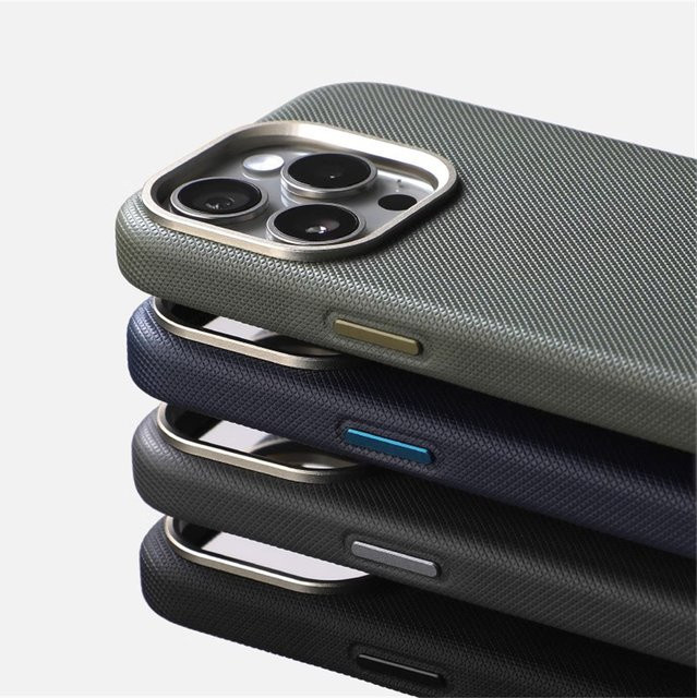 YUEDESHENG Magnetische Schutzhülle aus PU-Leder und Legierung für iPhone 17 16 Pro Max 15 14 13 mit Magsafe Kompatibilität in Blau - Bild 1