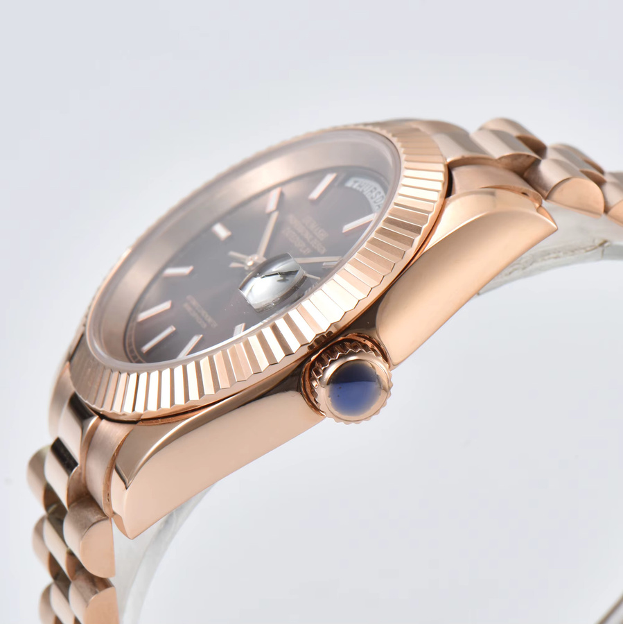 OUMASHI Armbanduhr, Automatik, Edelstahl, Roségold, Schokoladenbraun, Herren - Bild 2
