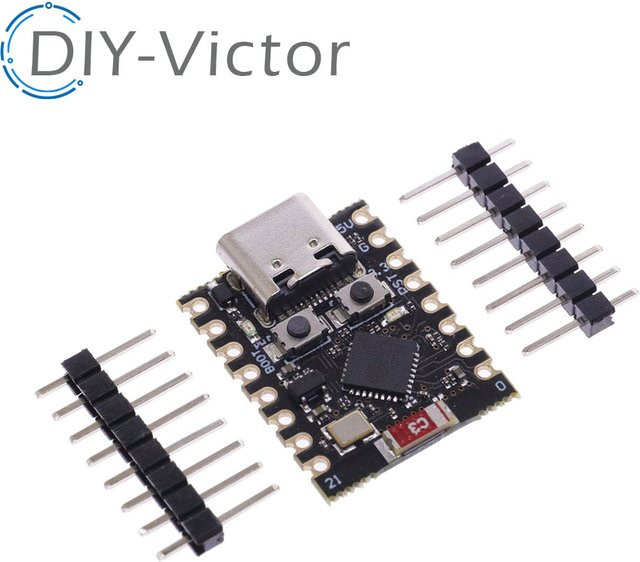 ESP32-C3 Supermini Entwicklungsboard mit WiFi und Bluetooth in Schwarz - Bild 1