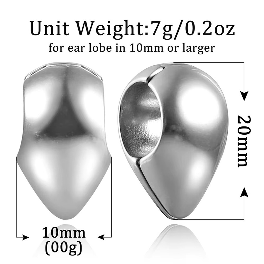 URROSE Ohrhänger Edelstahl, 10mm, Unisex - Bild 3