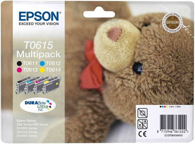 Epson MultiPack Druckerpatronen Set für D88 in Schwarz, Cyan, Magenta und Gelb - Bild 1