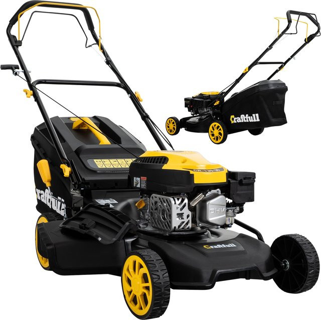 Craftfull Premium Benzin-Rasenmäher CR-139-30 mit Selbstfahrantrieb, 144cm³ Motor und 4in1-System in Schwarz/Gelb - Bild 1