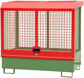 Bauer Südlohn Gefahrstoff-Depot GD-C aus Stahl in Resedagrün mit Zylinderschloss und 220 l Auffangvolumen, B/T/H: 82,0 x 143,0 x 139,0 cm - Bild 1