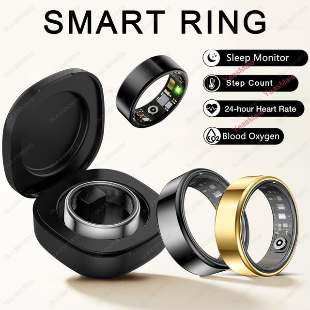 Ola Esporte Smart-Ring Ht30 Silber – Unisex Fitness-Ring mit Herzfrequenz-, Blutsauerstoff- und Schlafmonitor sowie IP68 und 5ATM Wasserdichtigkeit - Bild 1