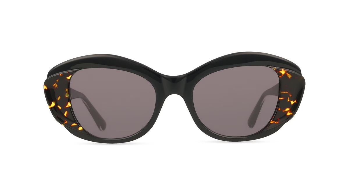 Sandro SA6061 Sonnenbrille Damen, Vollrand, quadratisch, Acetat, schwarz, grau - Bild 1