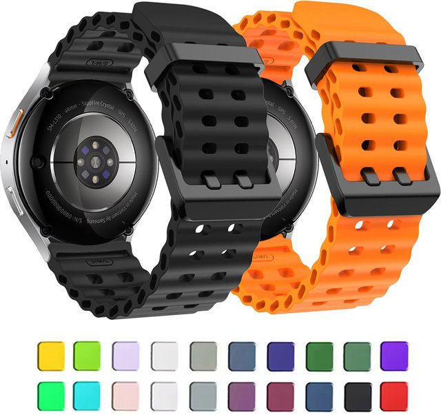 RMUTANE Uhrenarmband Silikon, Schwarz, Unisex - Bild 1