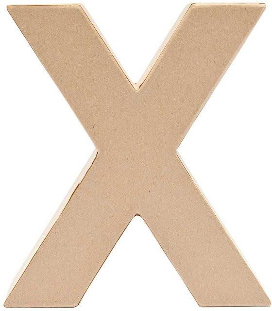 Rico Design 3D Papp-Buchstabe X stehend aus Pappe, Höhe: 17,5 cm, Breite: 5,5 cm - Bild 1
