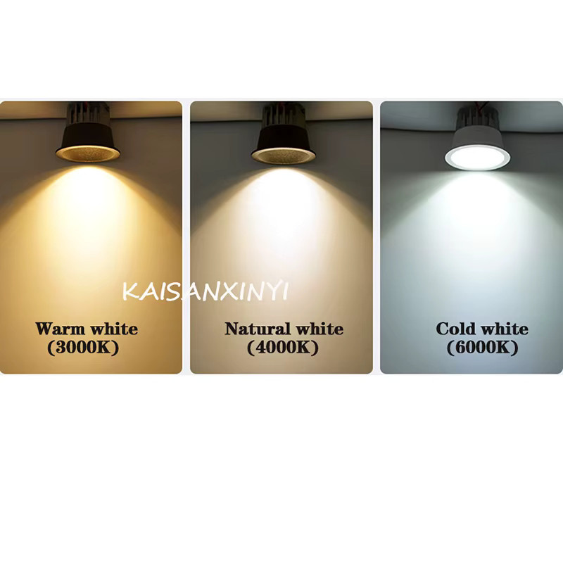 KAISANXINYI Dimmbares LED-Einbau-Downlight in Weiß mit COB-Technologie für Schlafzimmer und Küche - Bild 3