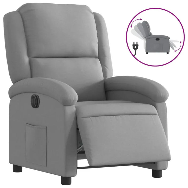 Vidaxl Elektrischer Relax-Sessel in Grau mit Stoffbezug und modernem Design - Bild 5