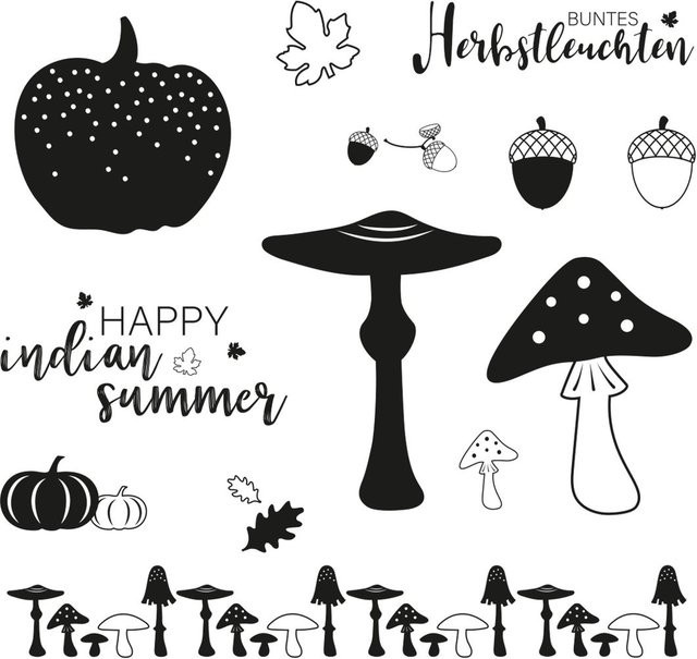 Clear Stamps Herbstleuchten Stempelset - Bild 1