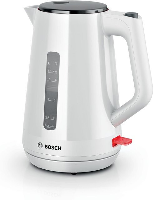 Bosch My Moment Wasserkocher TWK1M121 in Weiß mit 1,7 l Fassungsvermögen und 2400 W Leistung inklusive Kalkfilter und Abschaltautomatik - Bild 1