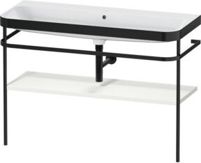Duravit Möbelwaschtisch-Kombi Happy D.2 Plus in Weiß Matt mit Konsole und Handtuchhalter, B/T: 117,5 x 49 cm, Höhe: 85 cm - Bild 1
