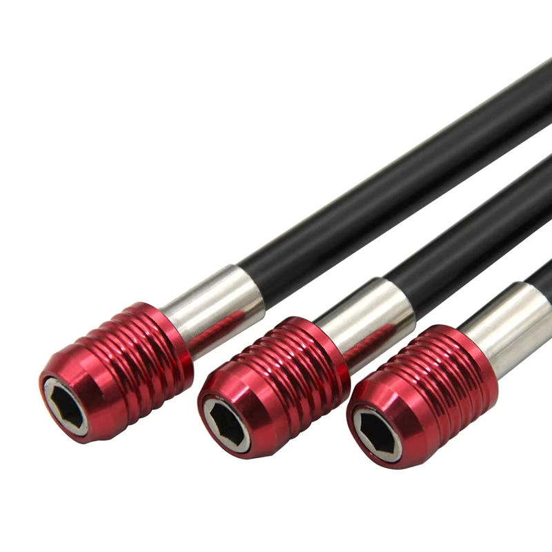 Vibratite Sechskant-Griff Verlängerungsstange mit Schnellverschluss und Selbstsicherung, Rot, Länge: 300 mm - Bild 3