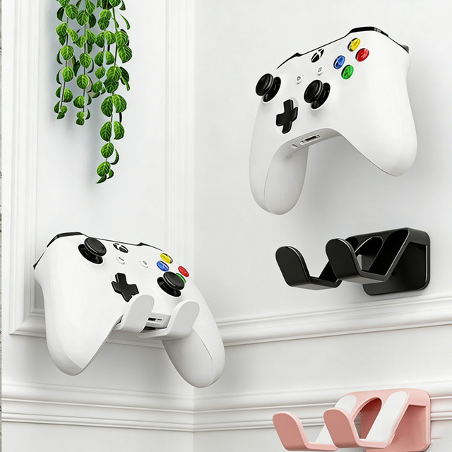 VIKEFON Wandmontierte Aufbewahrungshalterung für Nintendo Switch, PlayStation und Xbox Controller in Schwarz - Bild 1