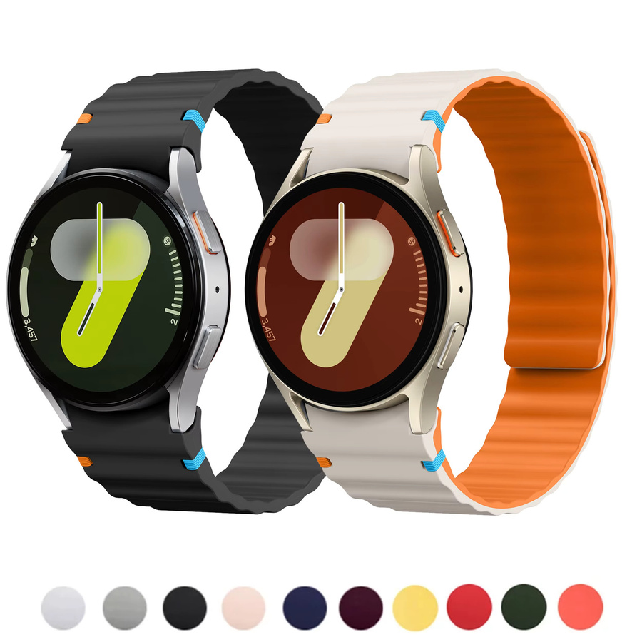 Uhrenarmband Silikon, Magnetisch, Schwarz, Unisex - Bild 7