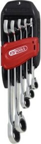 KS Tools DUO GEAR Ringmaulschlüssel-Satz mit Ratschenfunktion, 5-teilig, Chrom-Vanadium-Stahl, Silber - Bild 1