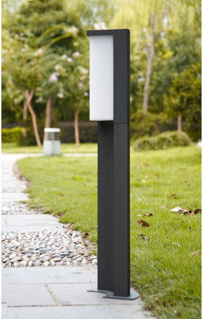 Trio LED-Sockelleuchte Suez Anthrazit aus Aluminium Druckguss für den Außenbereich - Bild 1