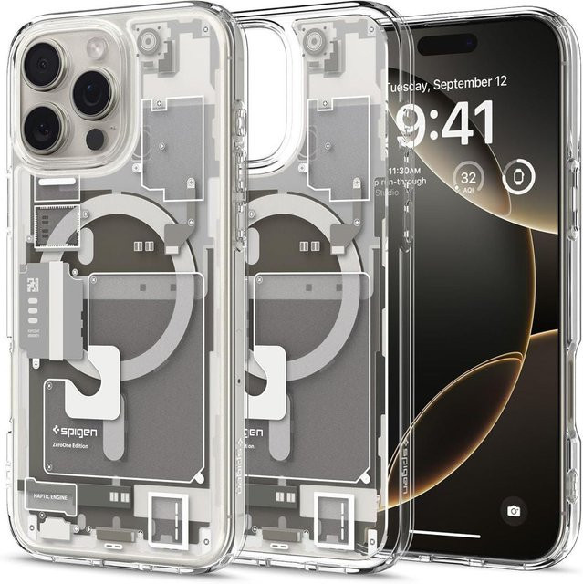 Spigen Ultra Hybrid Zero One MagSafe Schutzhülle für Apple iPhone 16 Pro in Beige und Transparent - Bild 1