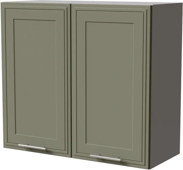 Feldmann-Wohnen Hängeschrank Salo in Grau und Reed Green Matt mit Kassettenoptik, B/T/H: 80 x 32,5 x 72 cm - Bild 1
