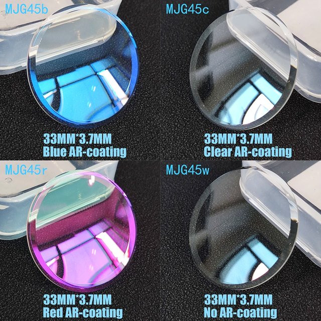 OUMASHI Uhrenzubehör Mineral Glas, Doppel Dome, 33mm, Bunt - Bild 1