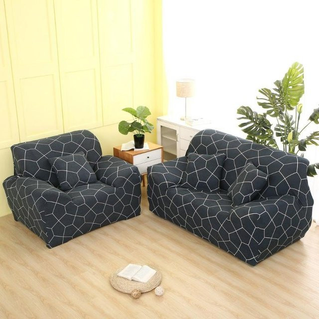 BC-Warm Home Elastischer Sofabezug mit geometrischem Design, rutschfest und passgenau, Breite: 75-140 cm - Bild 1