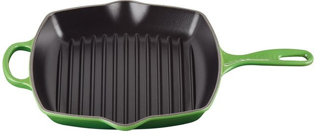Le Creuset Grillpfanne Signature aus Gusseisen, Quadratisch, Bamboo Green, Durchmesser: 26 cm - Bild 1