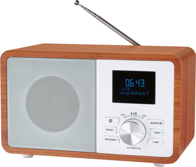 TRONIC DAB+ Bluetooth Radio in Weiß und Braun - Bild 1