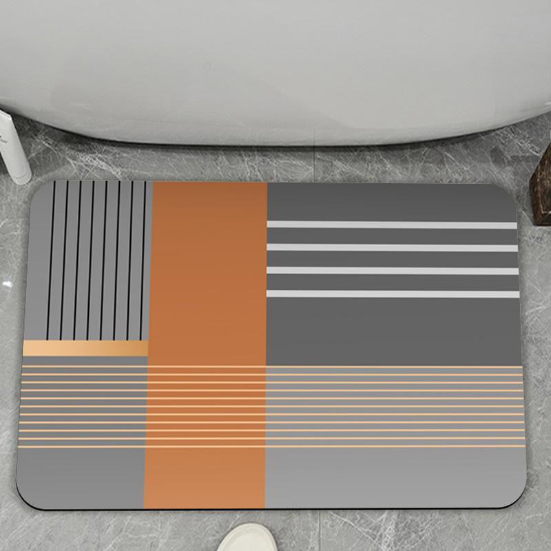 Rutschfeste und saugfähige Badezimmer-Bodenmatte von Yiran Furniture mit Blumenmuster, B/B: 40 x 60 cm, Mehrfarbig - Bild 3
