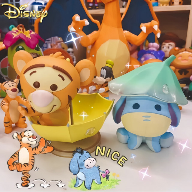 Bandai Disney Bär Pooh Regnerische Saison Sammlerfiguren Tigger Modell Spielzeug - Bild 1