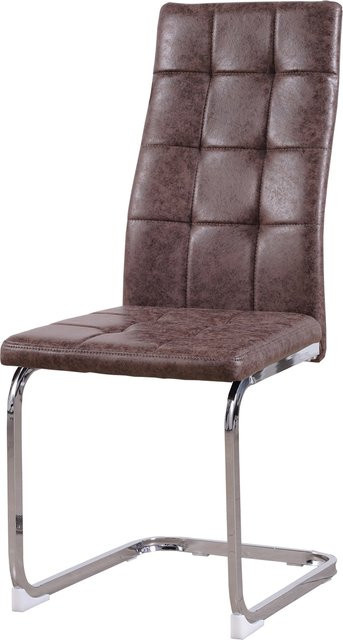 HTI-Living Schwingstuhl Ginny Vintage in Braun mit Kunstleder und Metallgestell - Bild 1