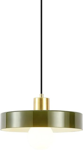 QAZQA Retro Hängelampe Jina in Gold mit grünem Glas für Wohnzimmer und Esstisch - Bild 1