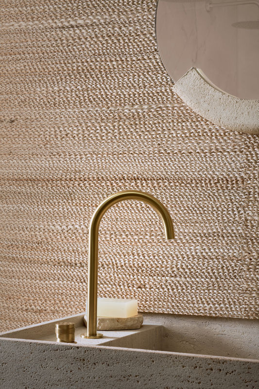 CMO Paris Tapete Abaca Tressé in Sand/Beige mit abstraktem Design aus Vlies - Bild 2